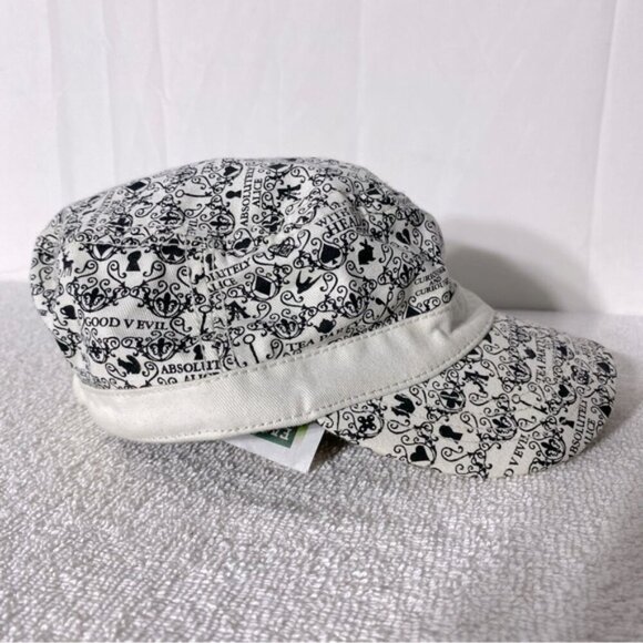 Disney Alice In Wonderland Cream Black All Over Print Hat - Picture 9 of 11